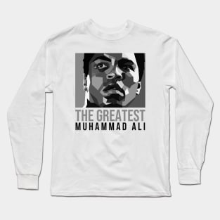 The Greatest Muhammad Ali Grayscale Long Sleeve T-Shirt